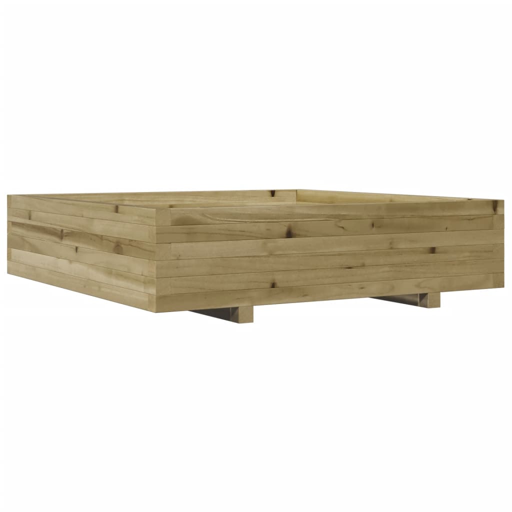 vidaXL Jardinera de madera de pino impregnada 100x100x26,5 cm