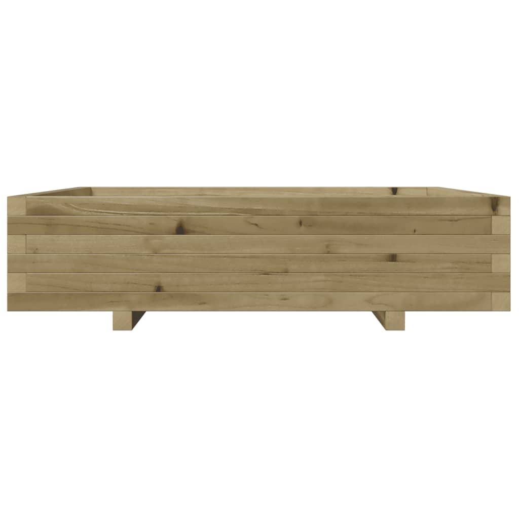 vidaXL Jardinera de madera de pino impregnada 100x100x26,5 cm