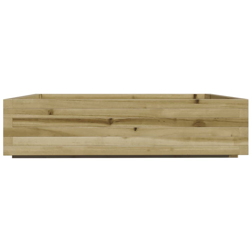 vidaXL Jardinera de madera de pino impregnada 100x100x26,5 cm