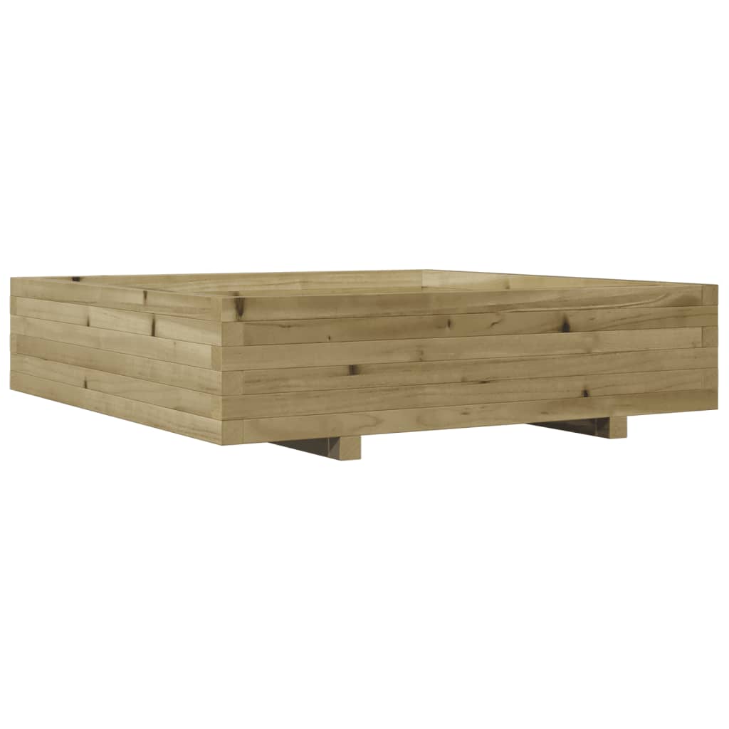 vidaXL Jardinera de madera de pino impregnada 100x100x26,5 cm