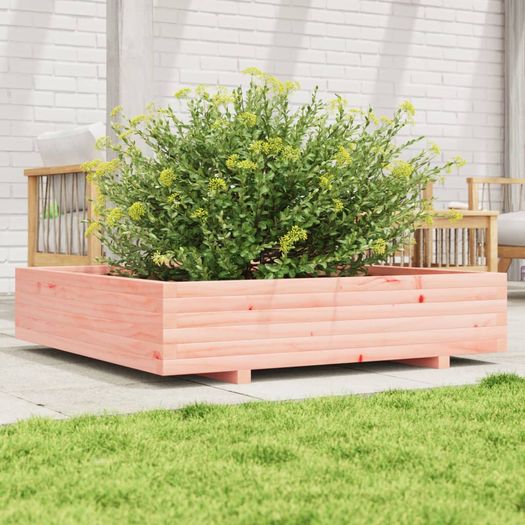 vidaXL Jardinera de madera maciza Douglas 110x110x26,5 cm