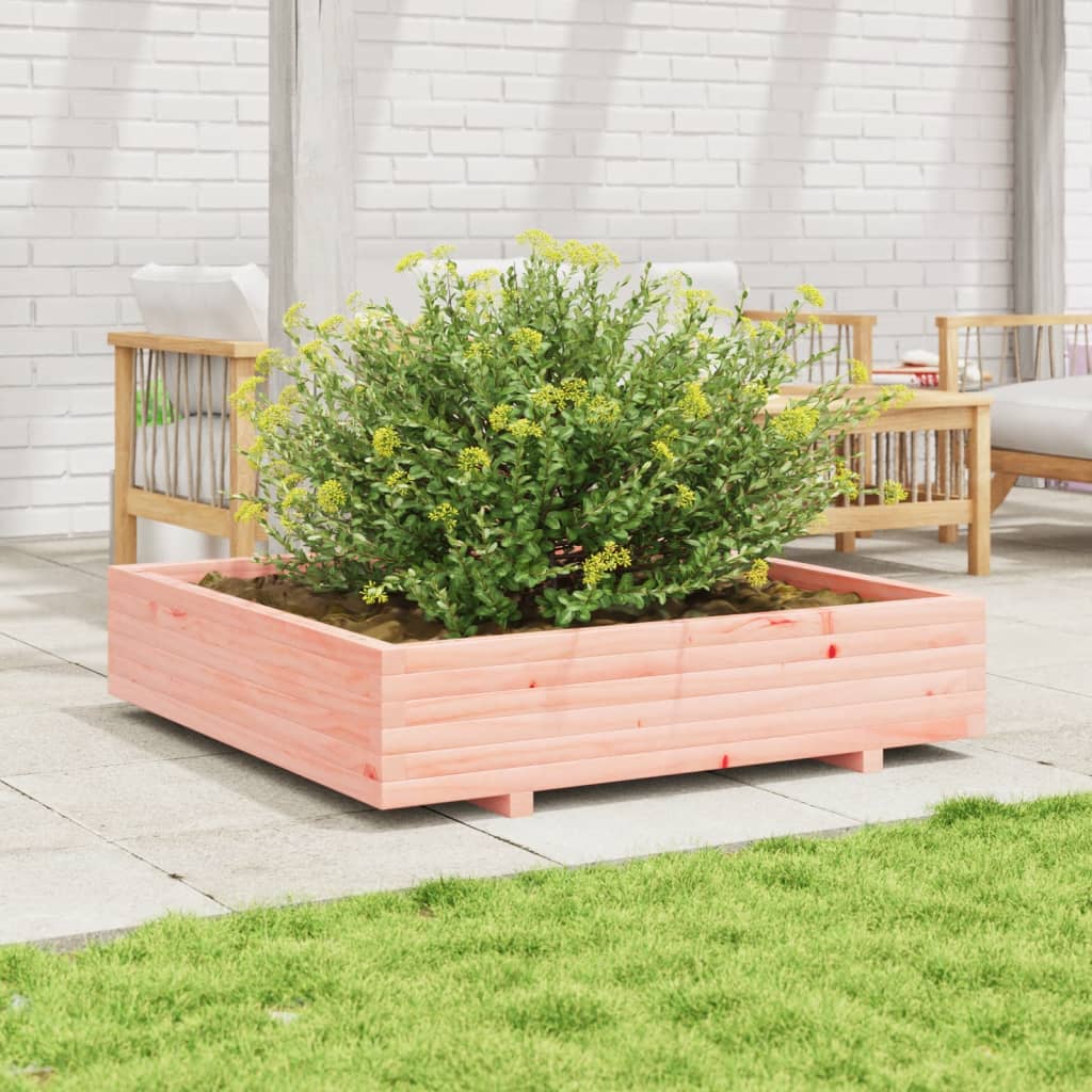 vidaXL Jardinera de madera maciza Douglas 110x110x26,5 cm