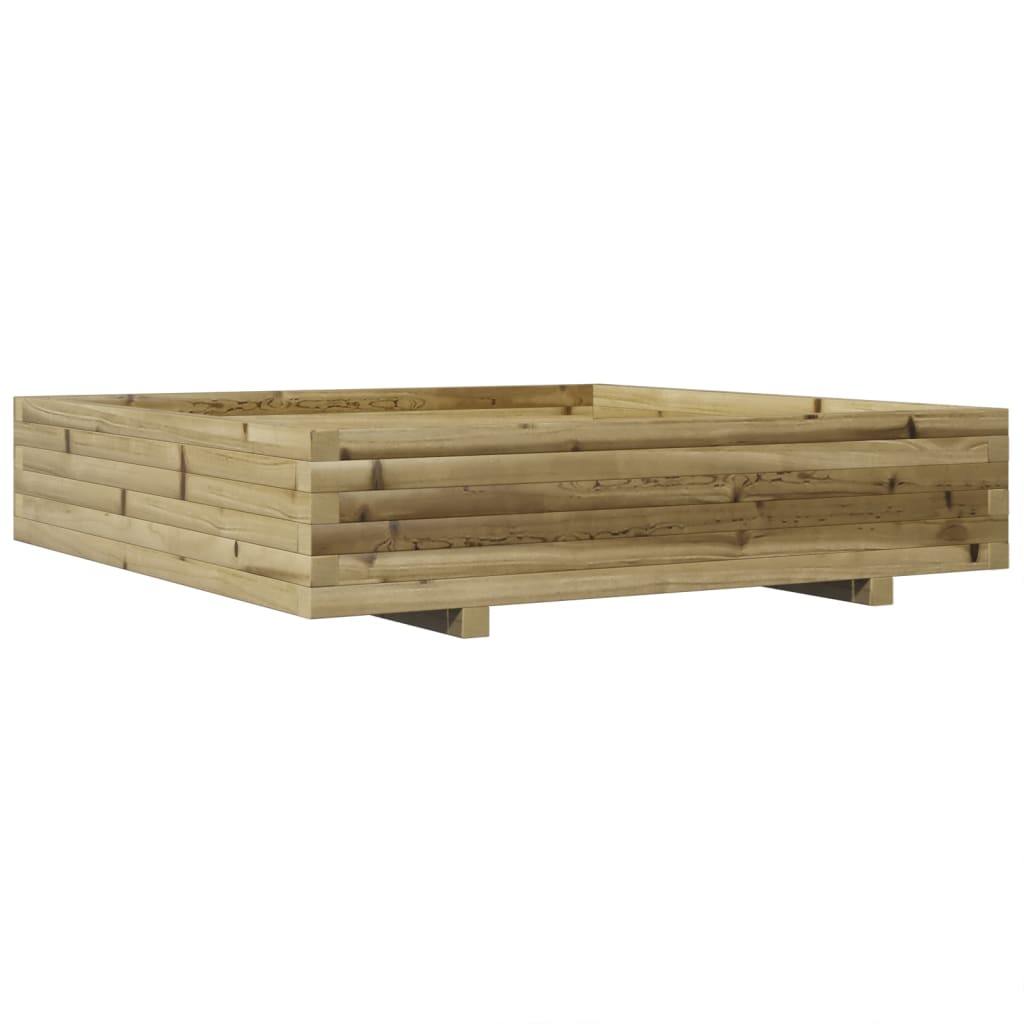 vidaXL Jardinera madera de pino impregnada 110x110x26,5 cm