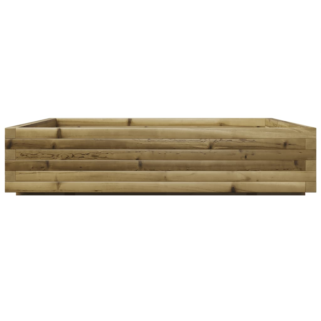 vidaXL Jardinera madera de pino impregnada 110x110x26,5 cm