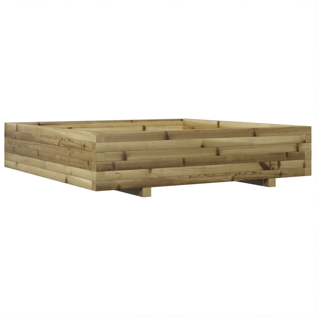 vidaXL Jardinera madera de pino impregnada 110x110x26,5 cm