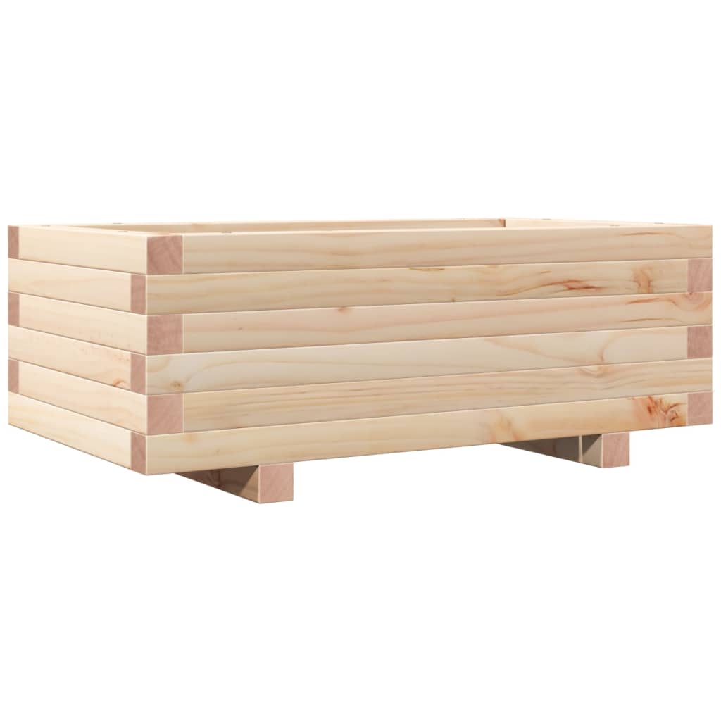 vidaXL Jardinera de madera maciza de pino 70x40x26,5 cm