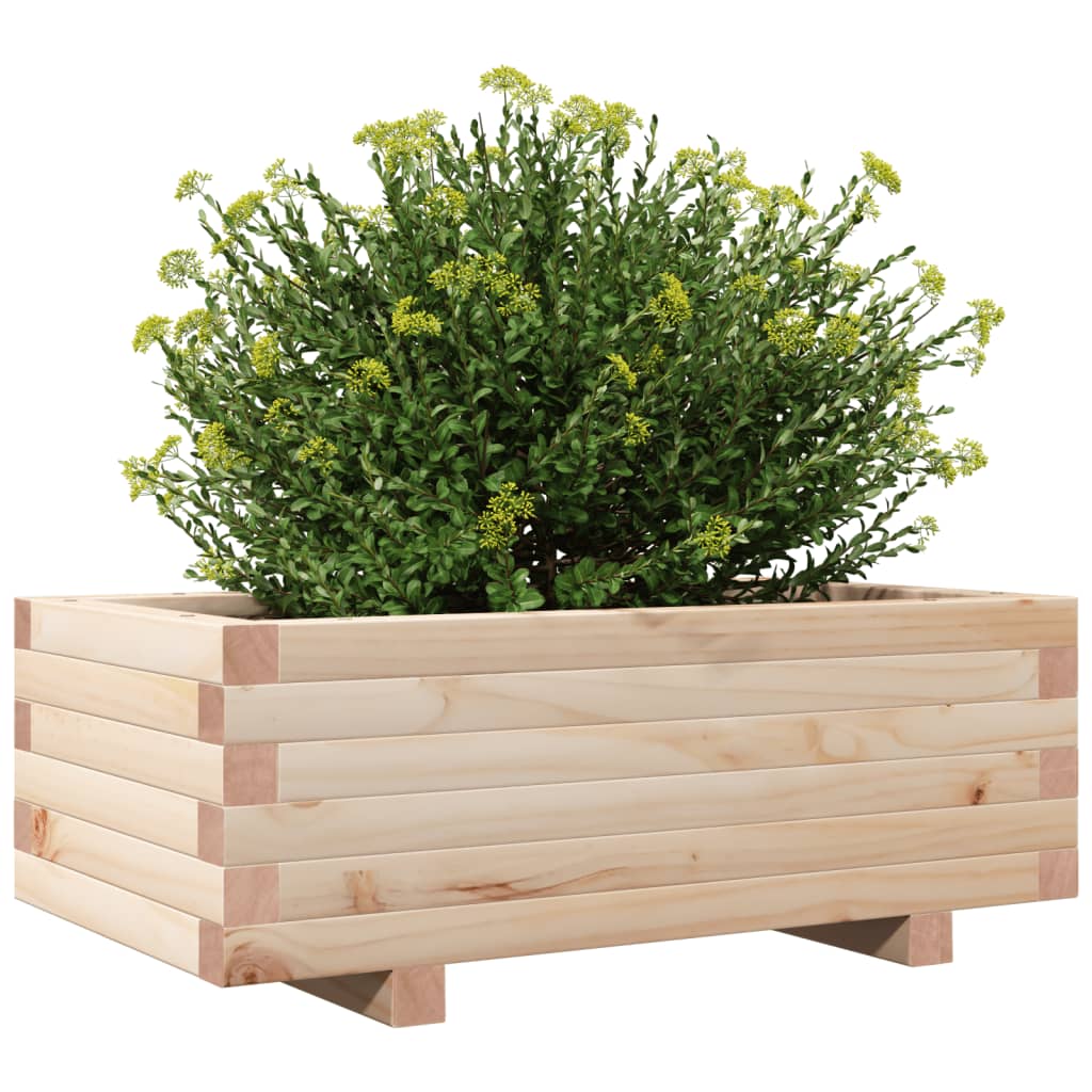 vidaXL Jardinera de madera maciza de pino 70x40x26,5 cm