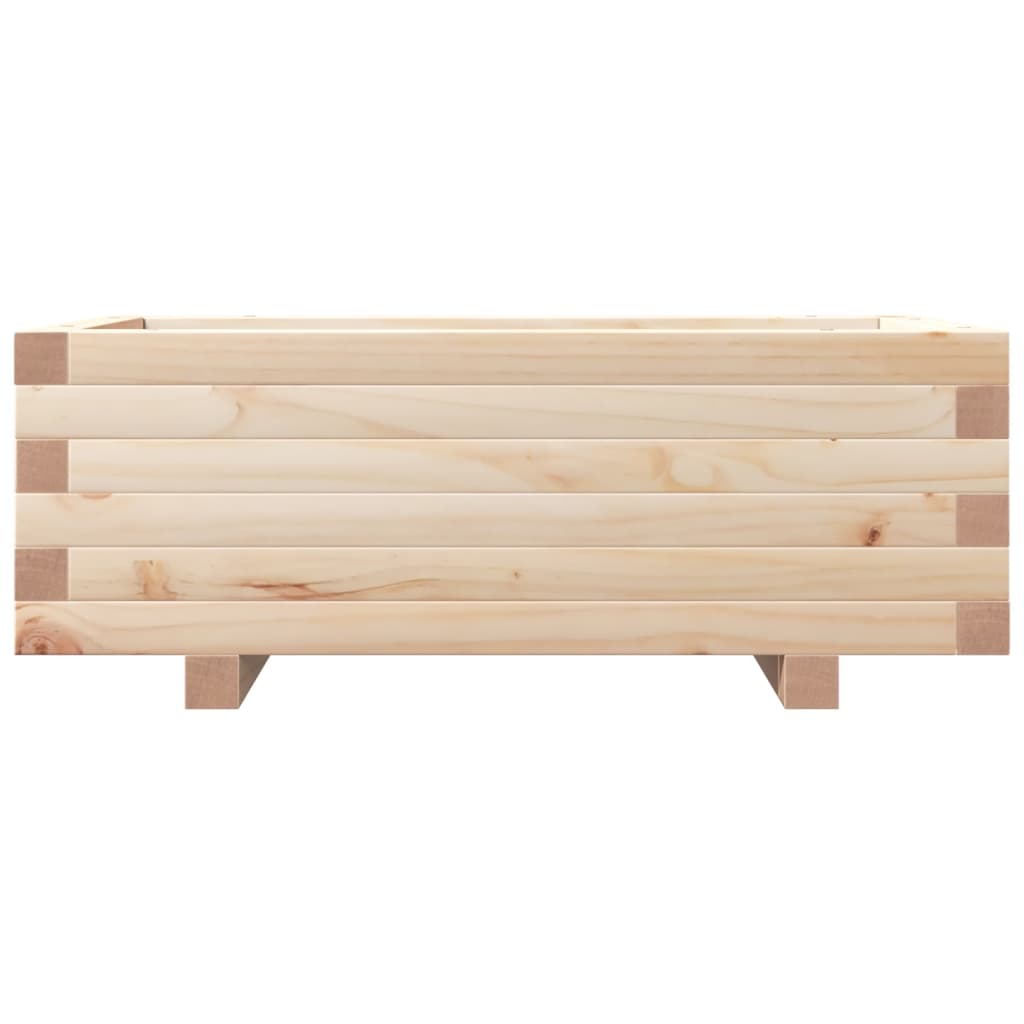 vidaXL Jardinera de madera maciza de pino 70x40x26,5 cm