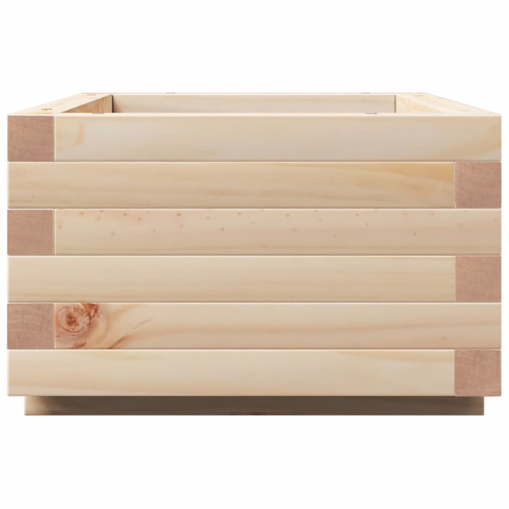 vidaXL Jardinera de madera maciza de pino 70x40x26,5 cm