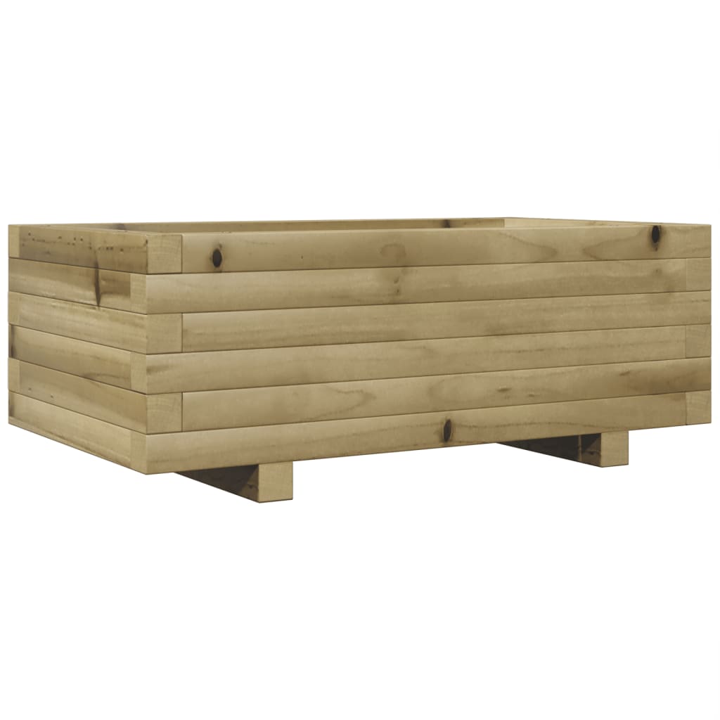 vidaXL Jardinera de madera de pino impregnada 70x40x26,5 cm