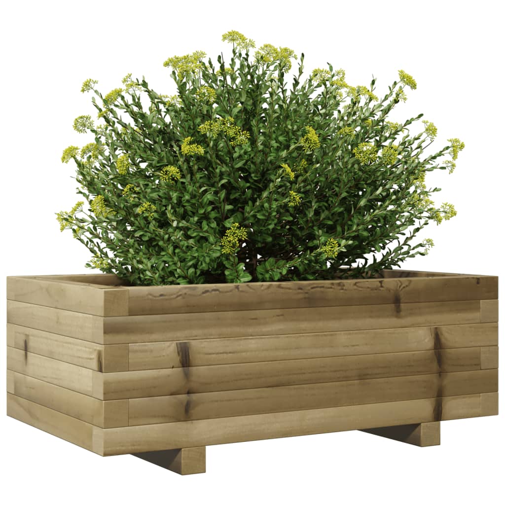 vidaXL Jardinera de madera de pino impregnada 70x40x26,5 cm