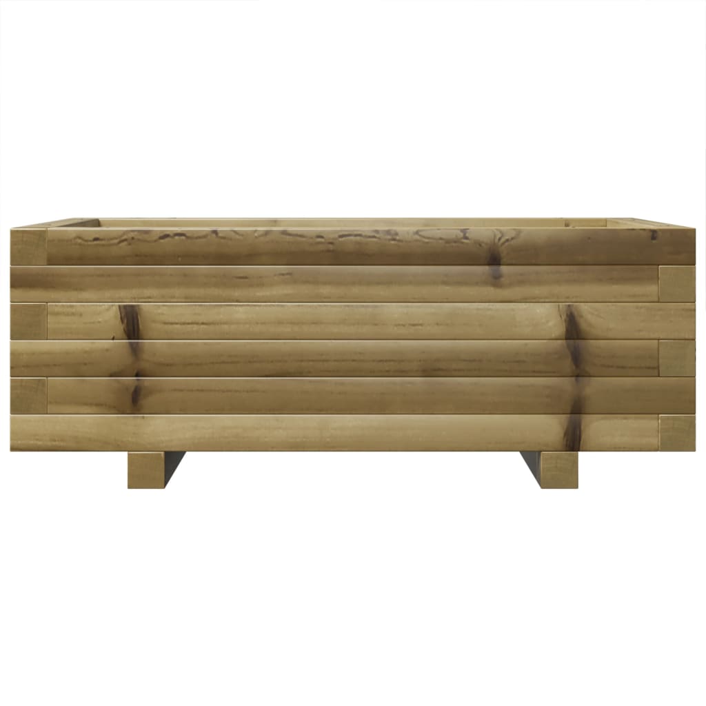 vidaXL Jardinera de madera de pino impregnada 70x40x26,5 cm