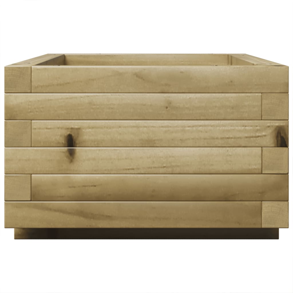 vidaXL Jardinera de madera de pino impregnada 70x40x26,5 cm