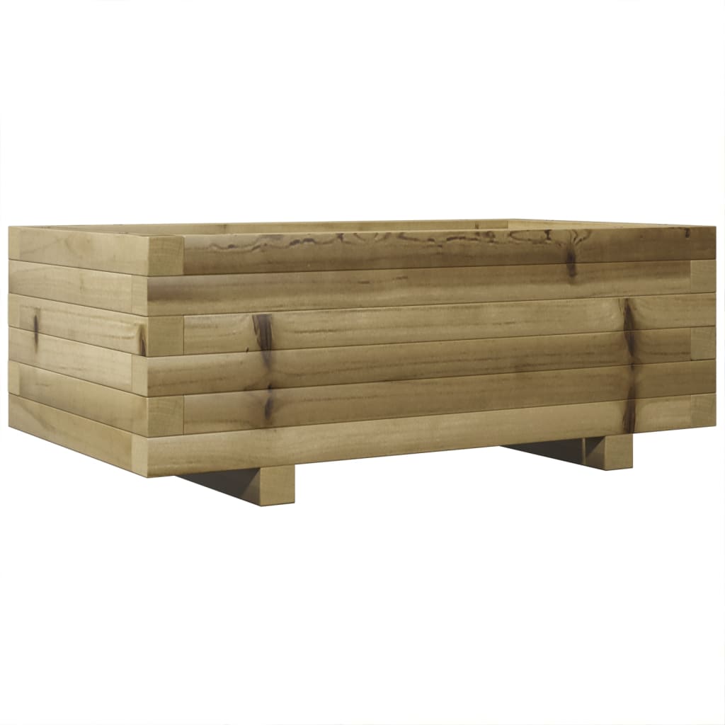 vidaXL Jardinera de madera de pino impregnada 70x40x26,5 cm