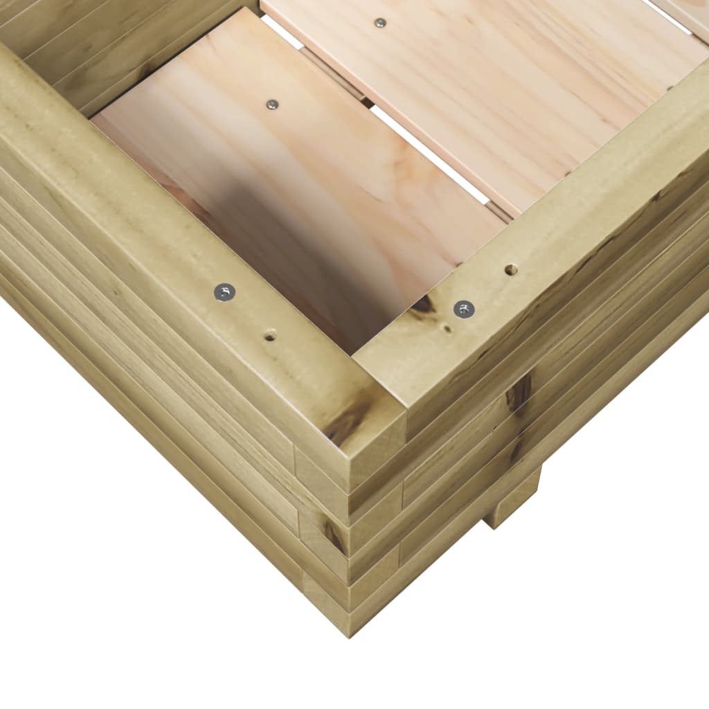 vidaXL Jardinera de madera de pino impregnada 70x40x26,5 cm