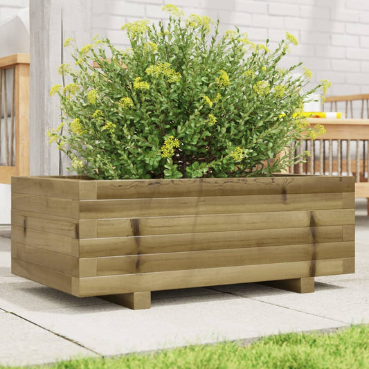 vidaXL Jardinera de madera de pino impregnada 70x40x26,5 cm