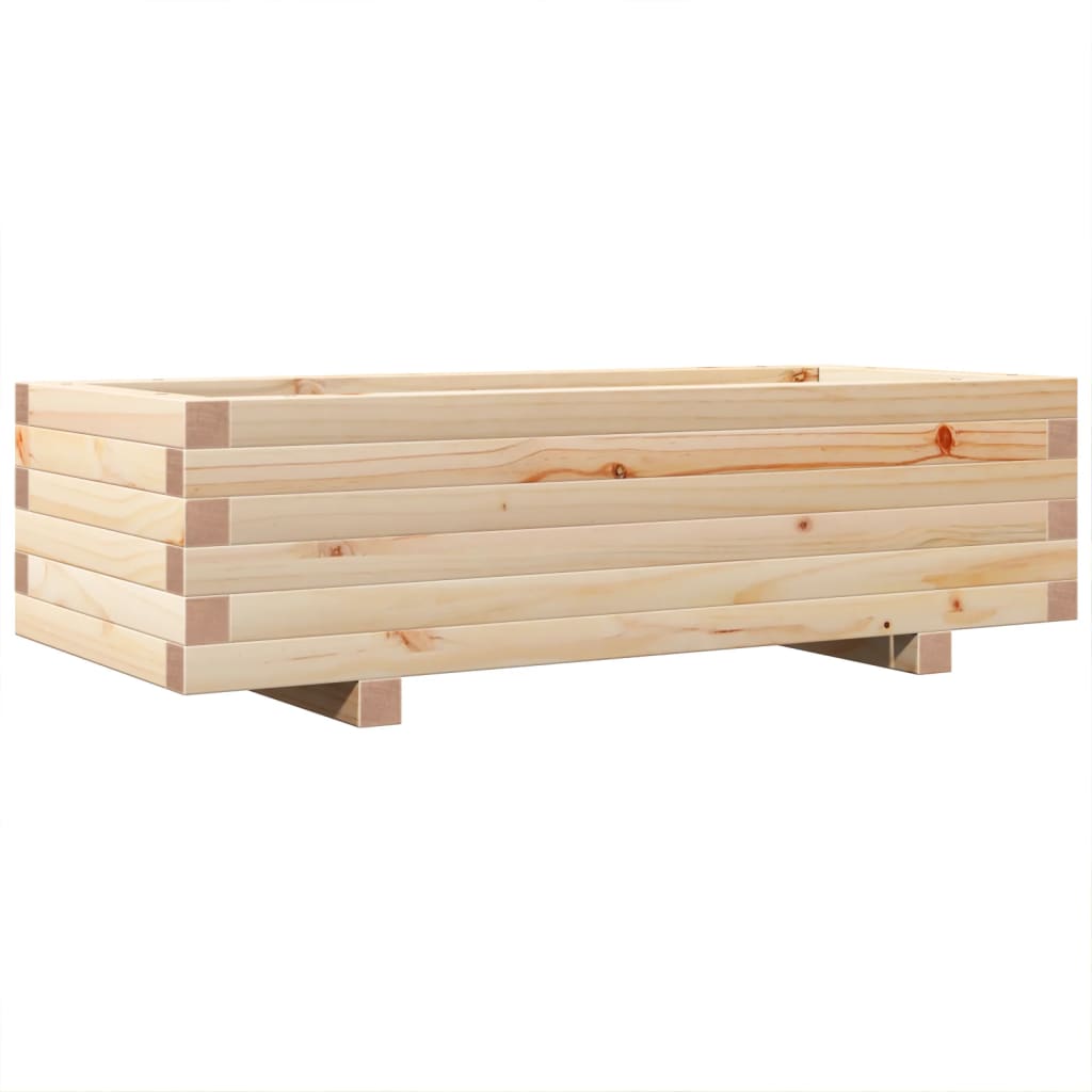 vidaXL Jardinera madera maciza de pino 90x40x26,5 cm