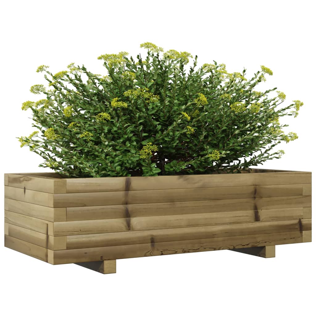 vidaXL Jardinera de madera de pino impregnada 90x40x26,5 cm