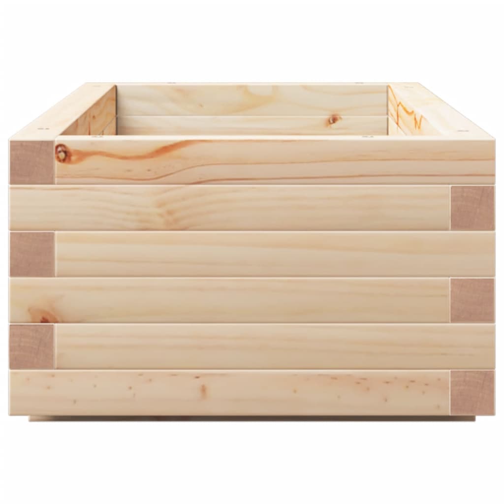 vidaXL Jardinera de madera maciza de pino 110x40x26,5 cm