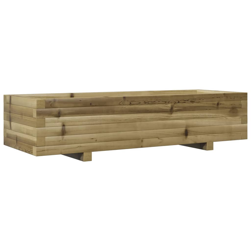 vidaXL Jardinera de madera de pino impregnada 110x40x26,5 cm