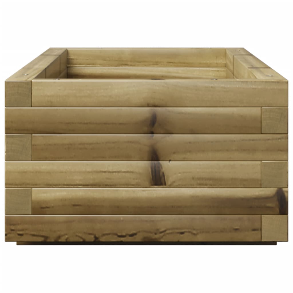 vidaXL Jardinera de madera de pino impregnada 110x40x26,5 cm