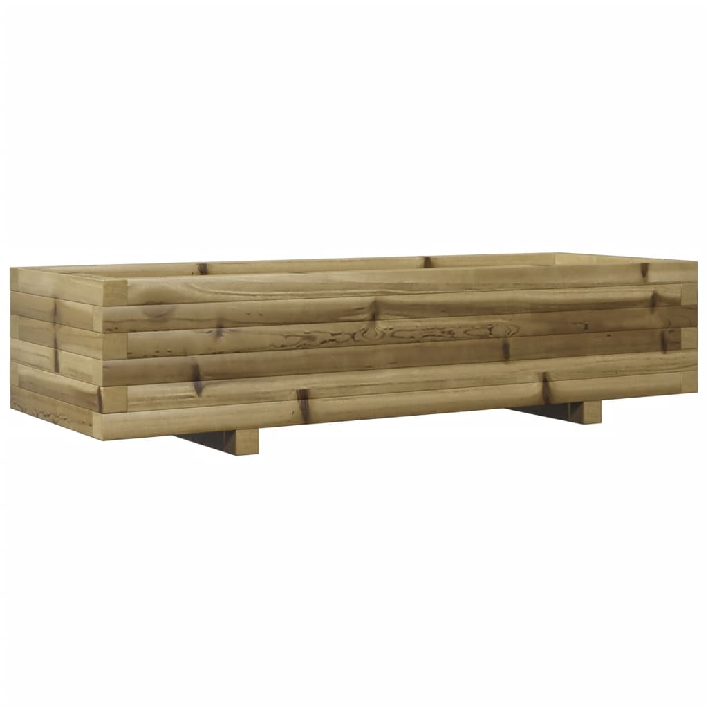 vidaXL Jardinera de madera de pino impregnada 110x40x26,5 cm