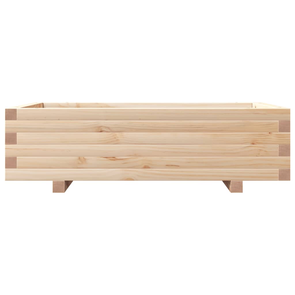 vidaXL Jardinera de madera maciza de pino 90x60x26,5 cm