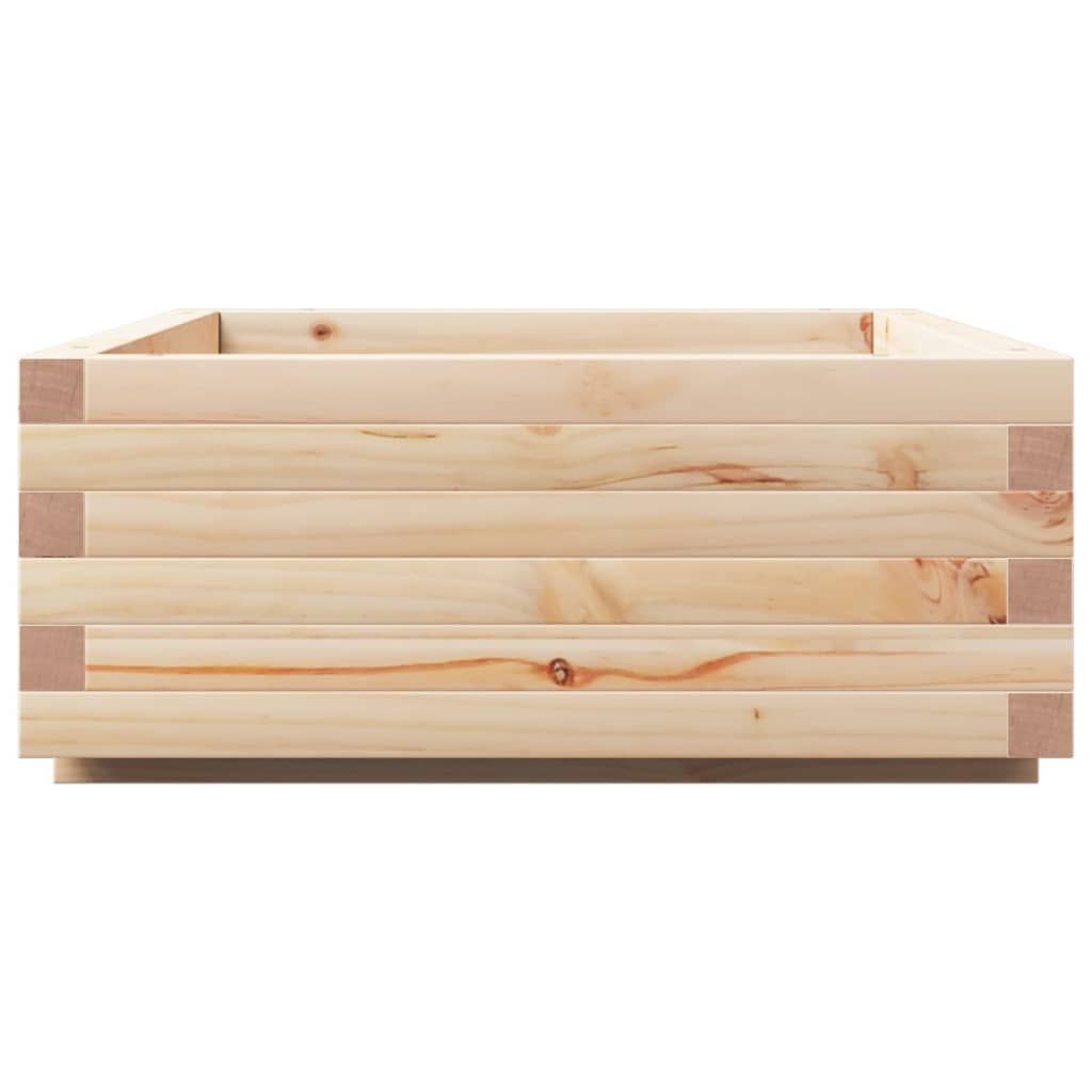 vidaXL Jardinera de madera maciza de pino 90x60x26,5 cm