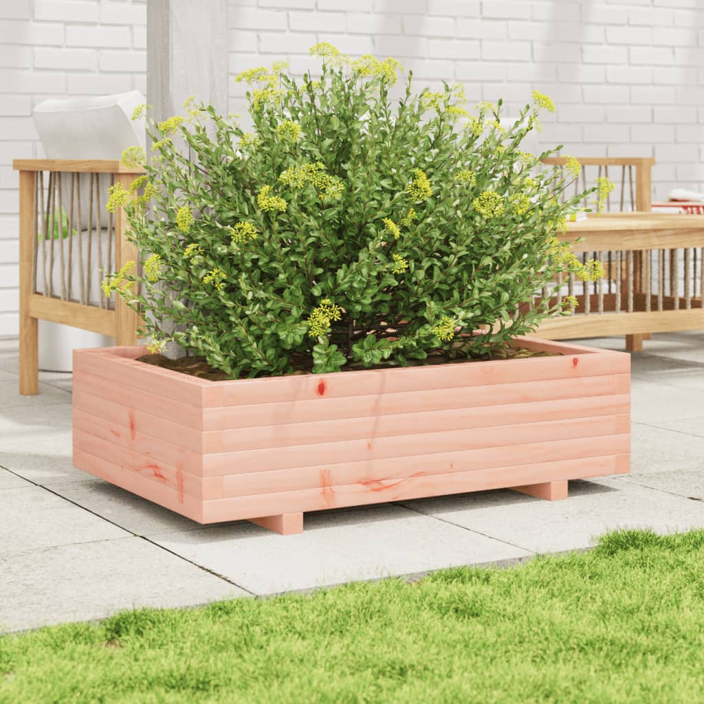 vidaXL Jardinera de madera maciza Douglas 80x80x26,5 cm