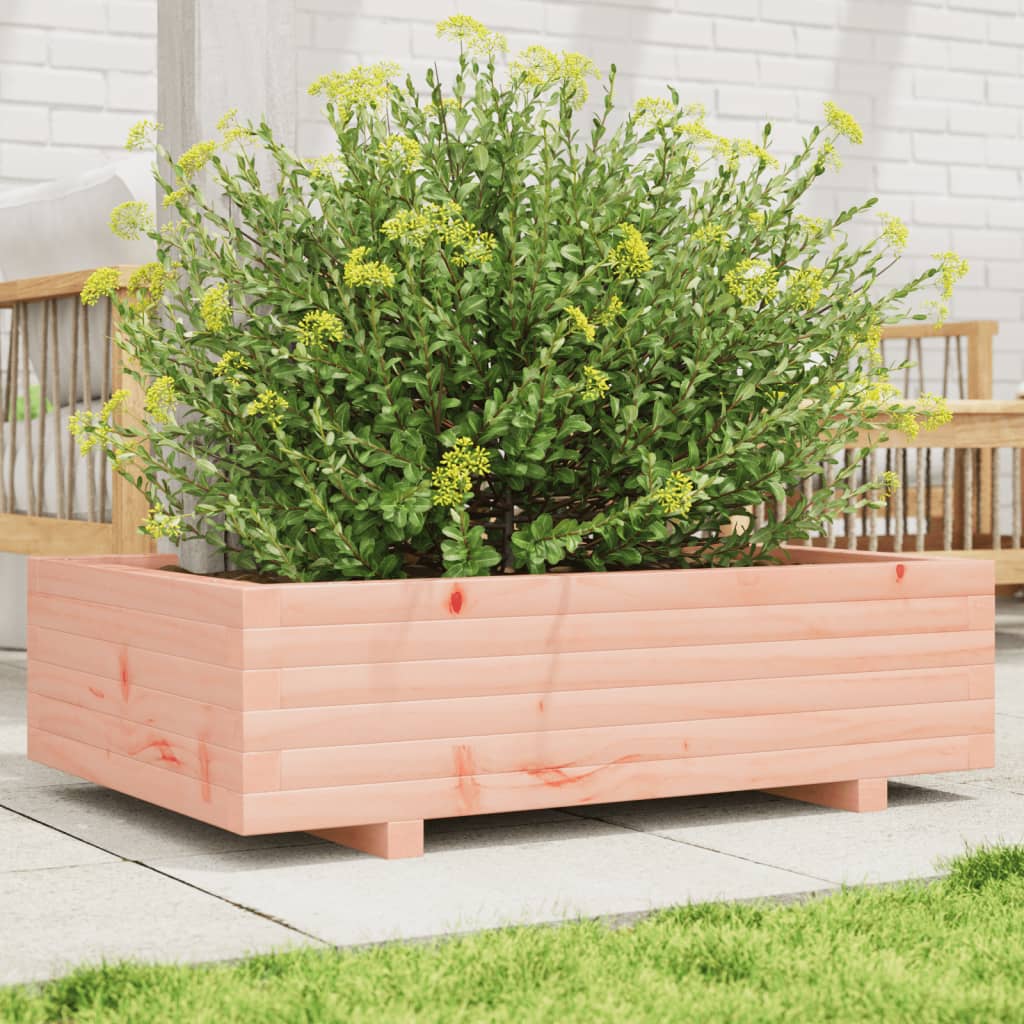 vidaXL Jardinera de madera maciza Douglas 80x80x26,5 cm