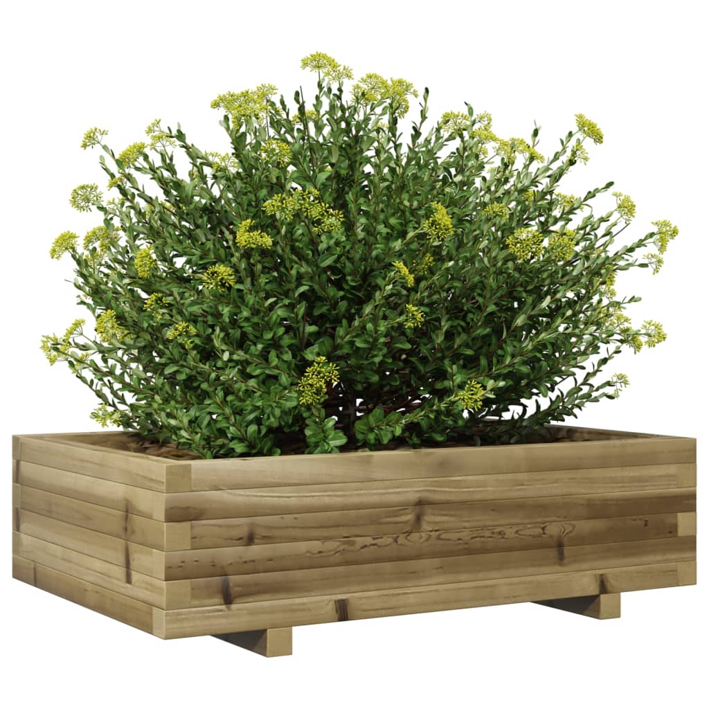 vidaXL Jardinera de madera de pino impregnada 90x60x26,5 cm