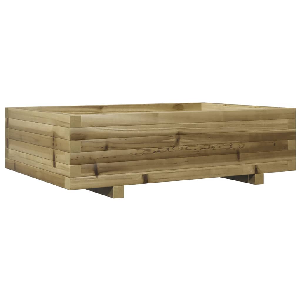 vidaXL Jardinera de madera de pino impregnada 90x60x26,5 cm