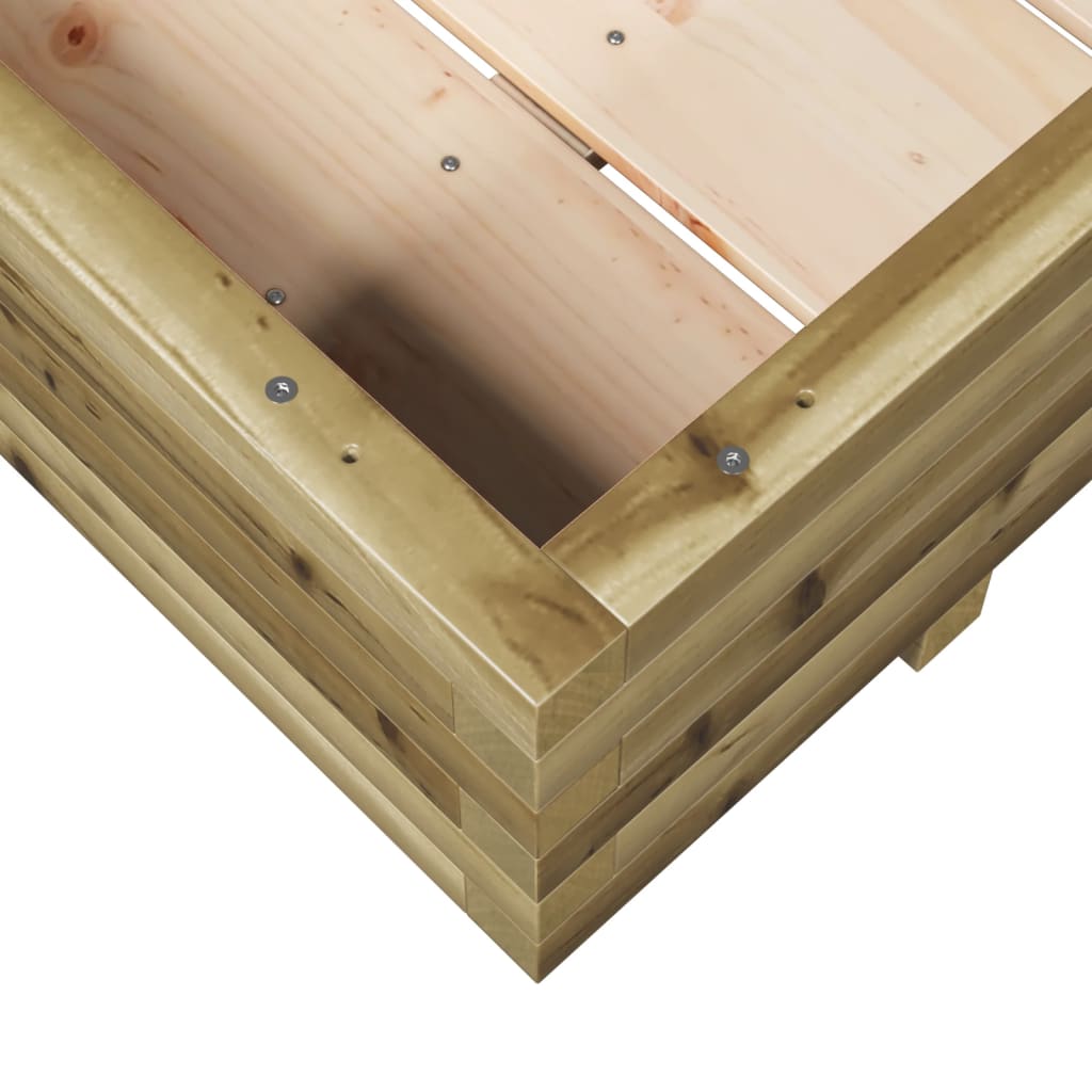 vidaXL Jardinera de madera de pino impregnada 90x60x26,5 cm