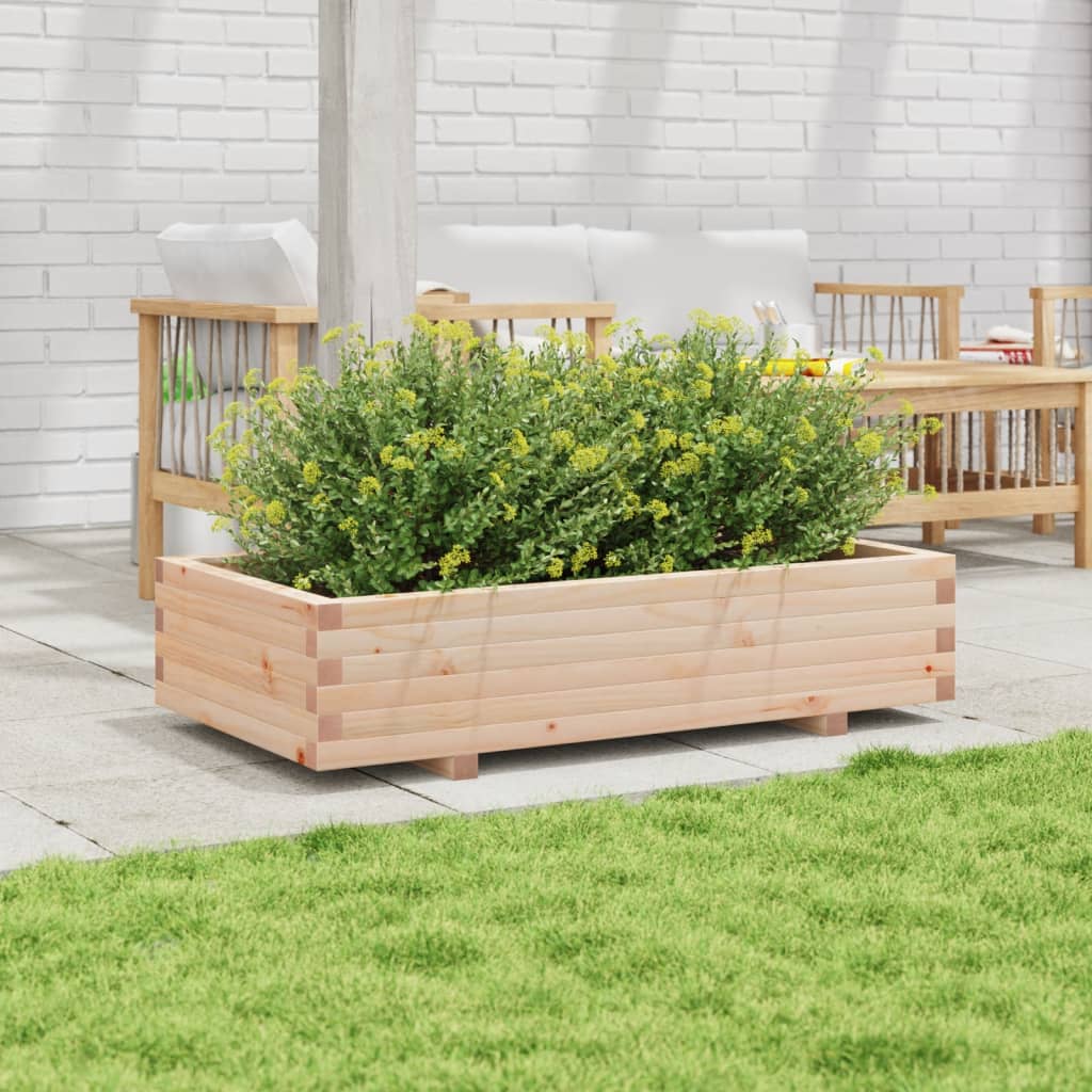 vidaXL Jardinera de madera maciza de pino 110x60x26,5 cm