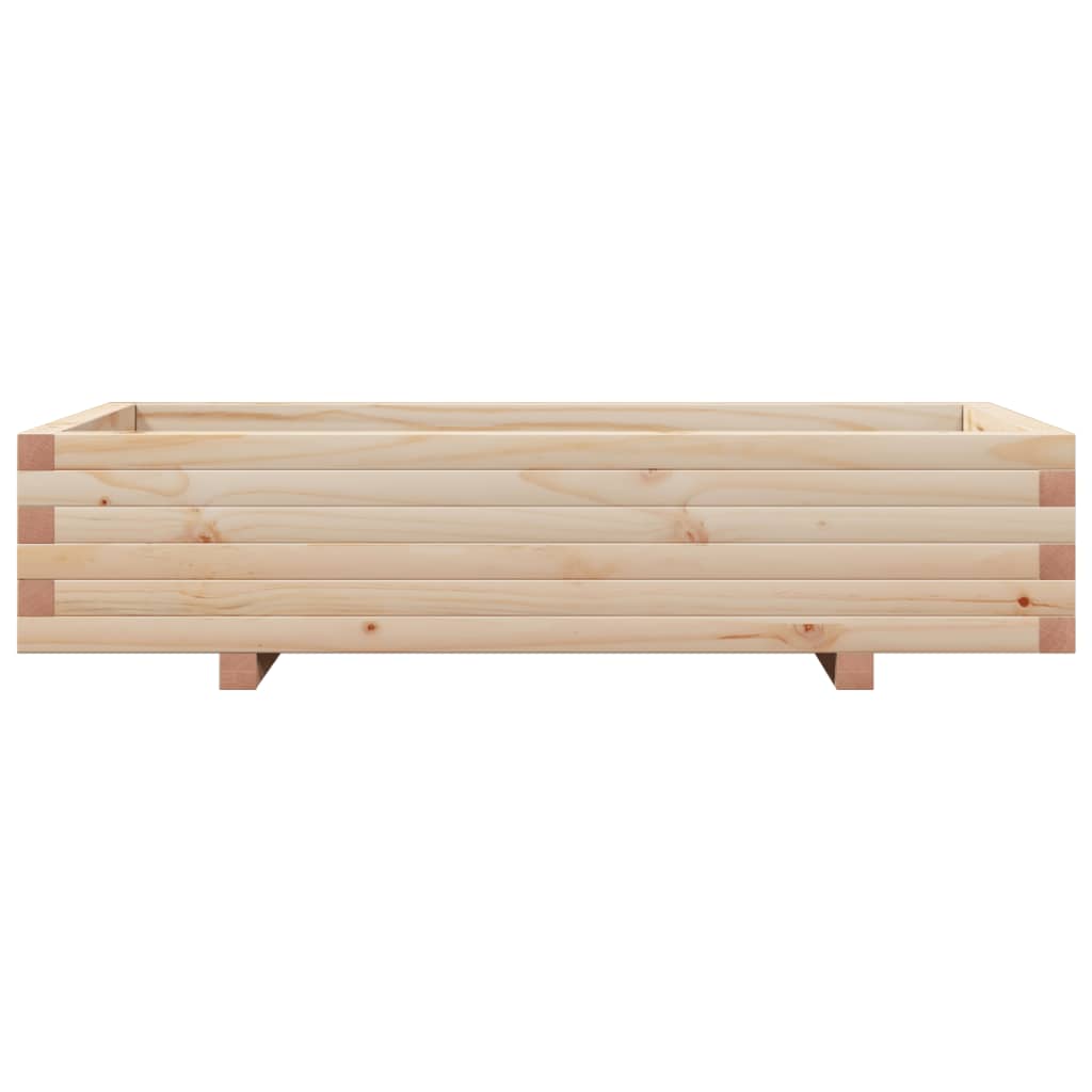 vidaXL Jardinera de madera maciza de pino 110x60x26,5 cm