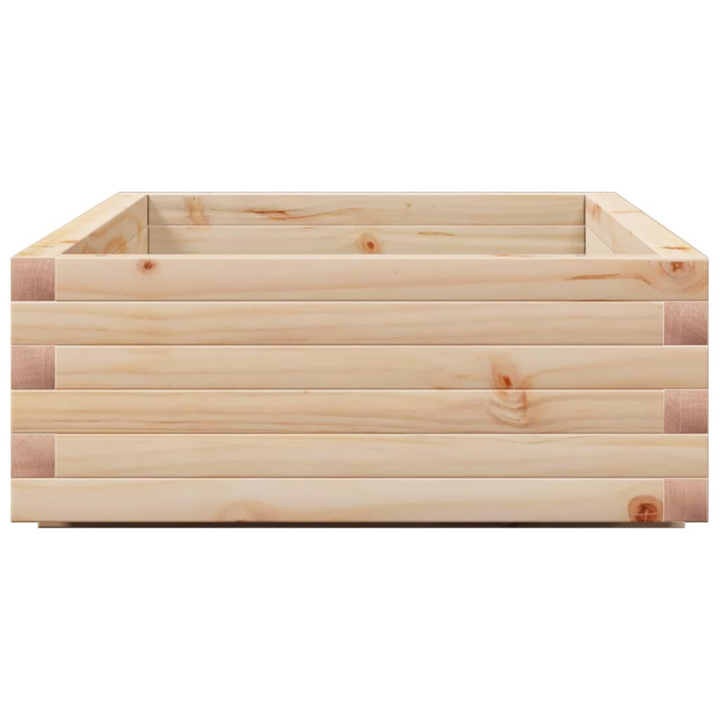 vidaXL Jardinera de madera maciza de pino 110x60x26,5 cm