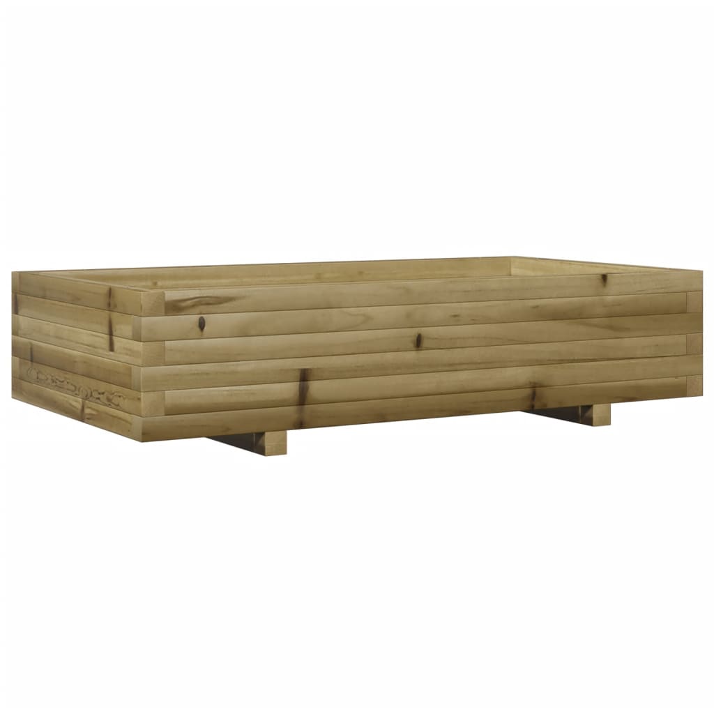 vidaXL Jardinera de madera de pino impregnada 110x60x26,5 cm