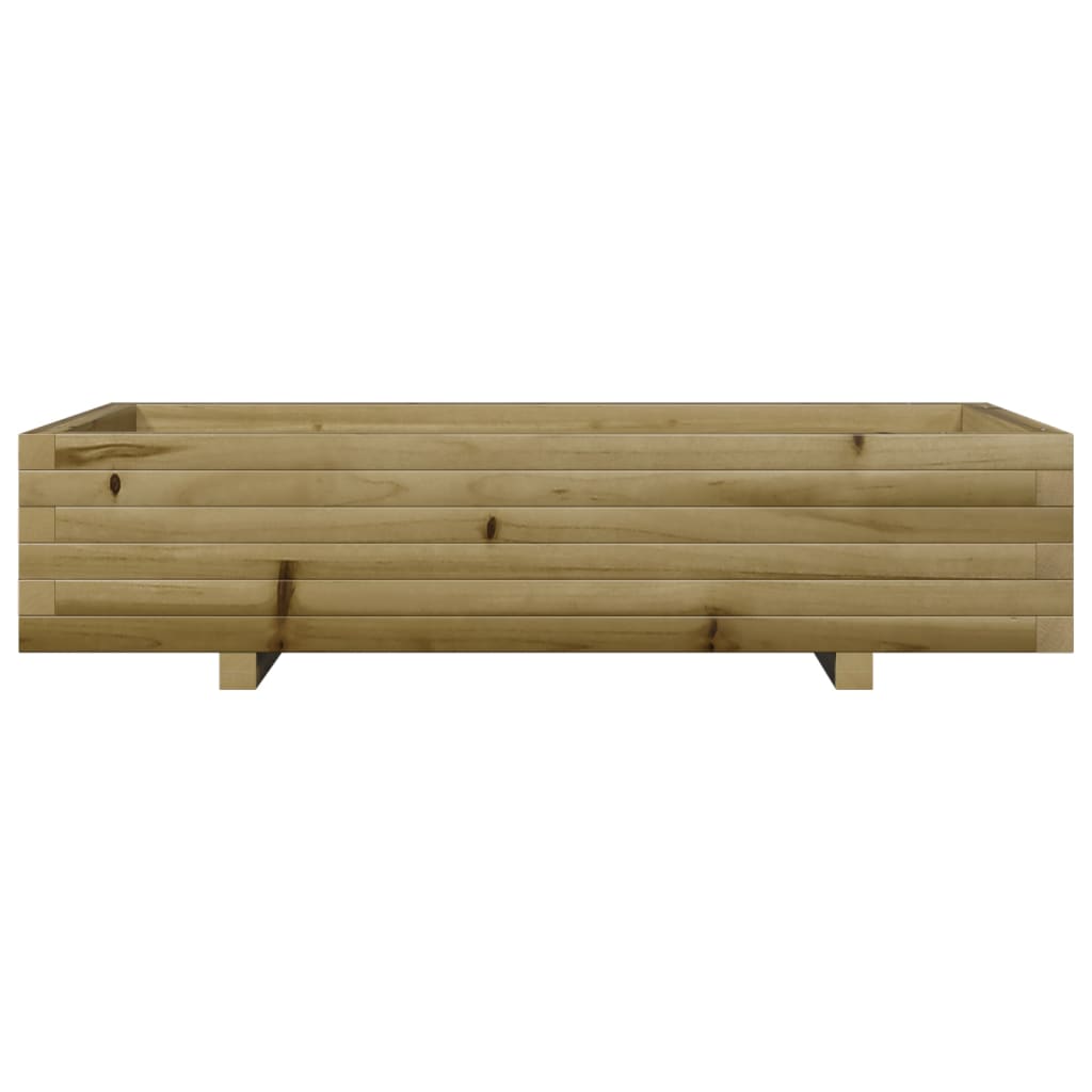 vidaXL Jardinera de madera de pino impregnada 110x60x26,5 cm