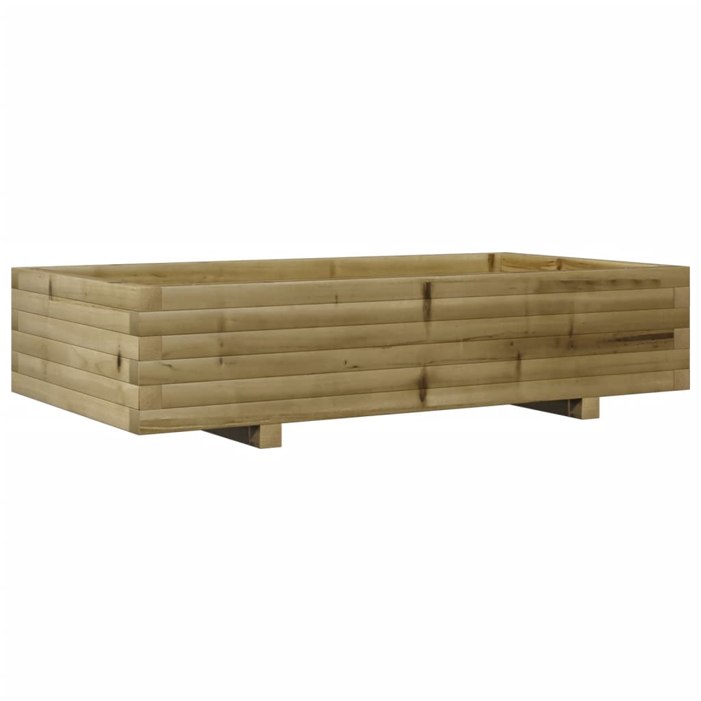 vidaXL Jardinera de madera de pino impregnada 110x60x26,5 cm