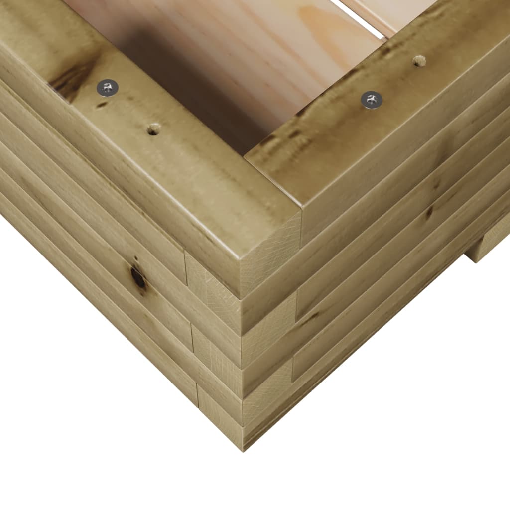 vidaXL Jardinera de madera de pino impregnada 110x60x26,5 cm