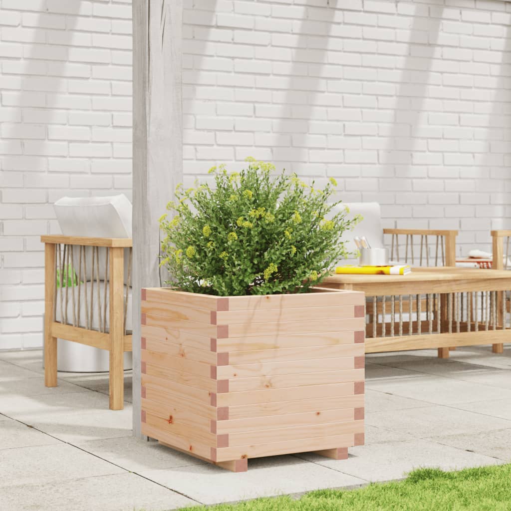 vidaXL Jardinera madera maciza de pino 50x50x49,5 cm