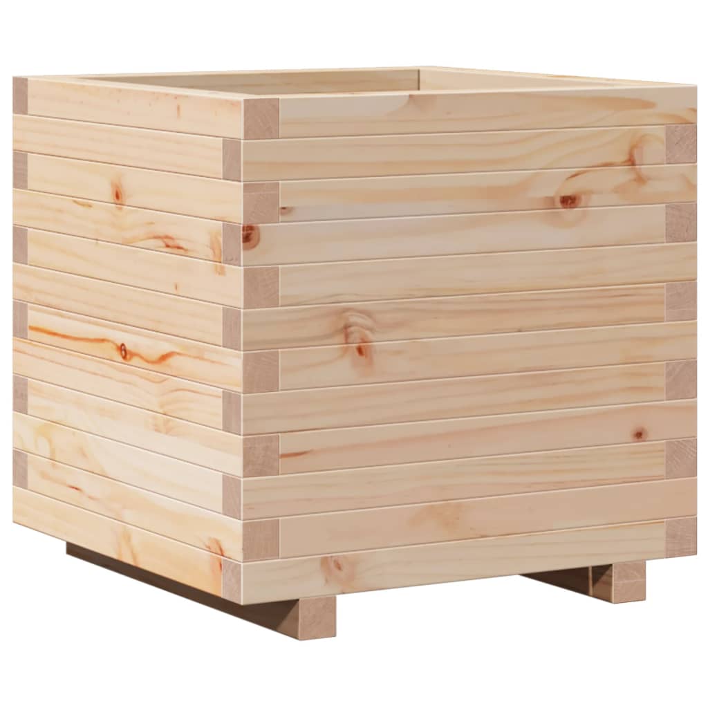 vidaXL Jardinera madera maciza de pino 50x50x49,5 cm