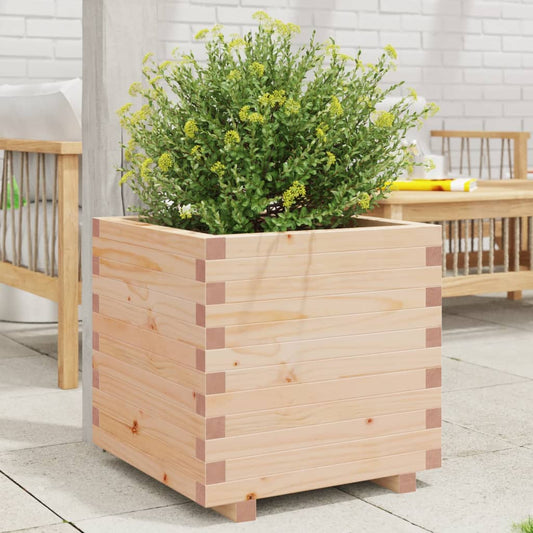 vidaXL Jardinera madera maciza de pino 50x50x49,5 cm