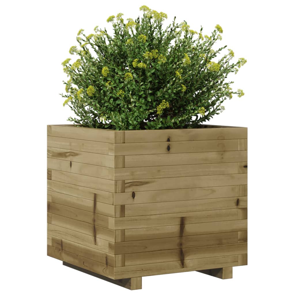 vidaXL Jardinera madera de pino impregnada 50x50x49,5 cm