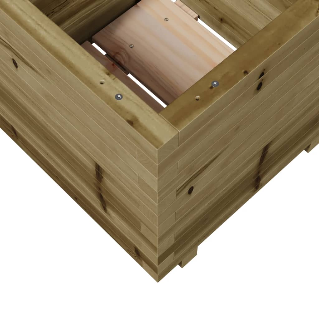 vidaXL Jardinera madera de pino impregnada 50x50x49,5 cm