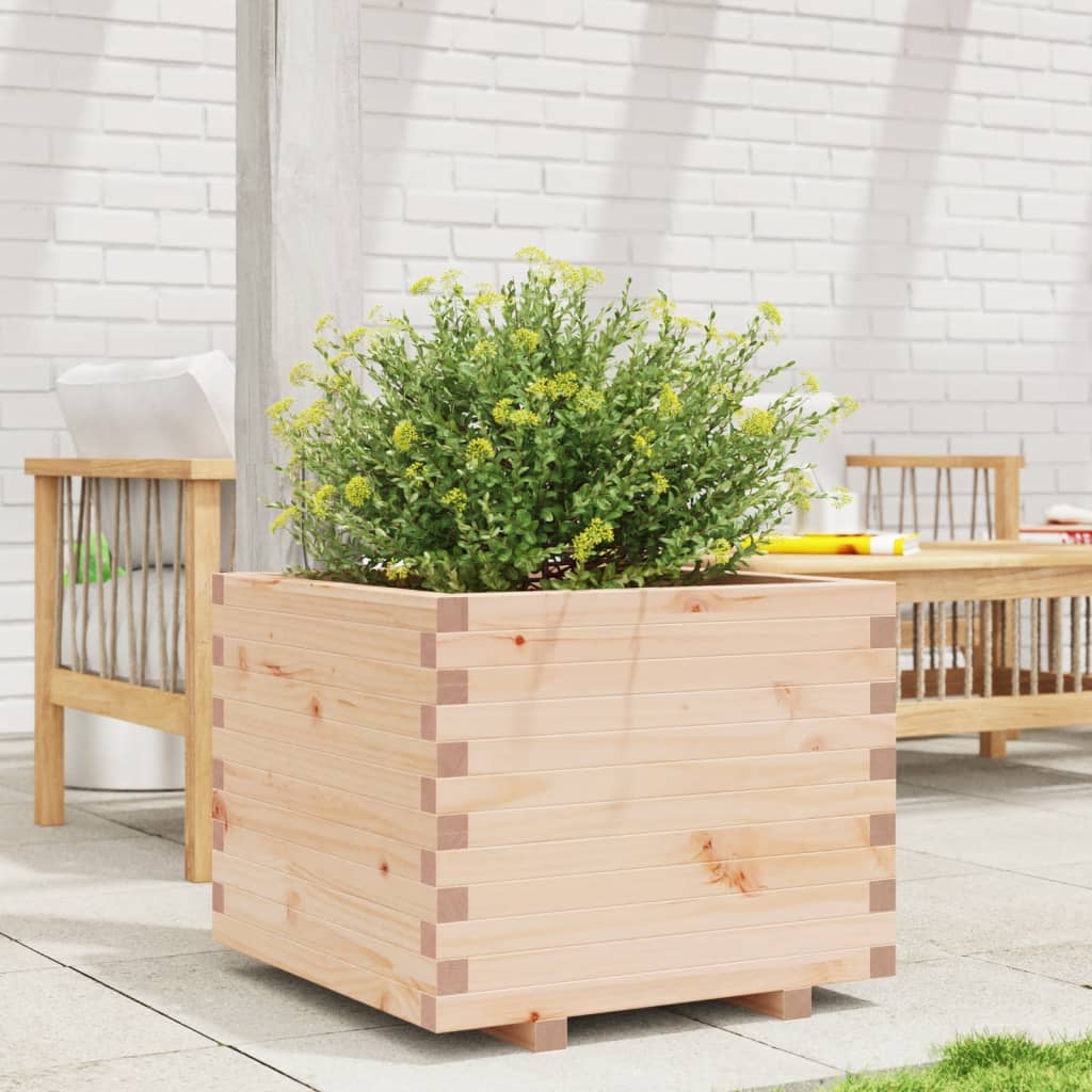 vidaXL Jardinera madera maciza de pino 60x60x49,5 cm