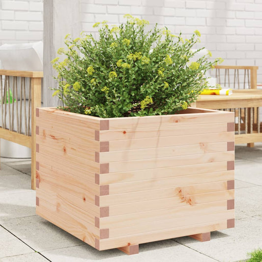 vidaXL Jardinera madera maciza de pino 60x60x49,5 cm