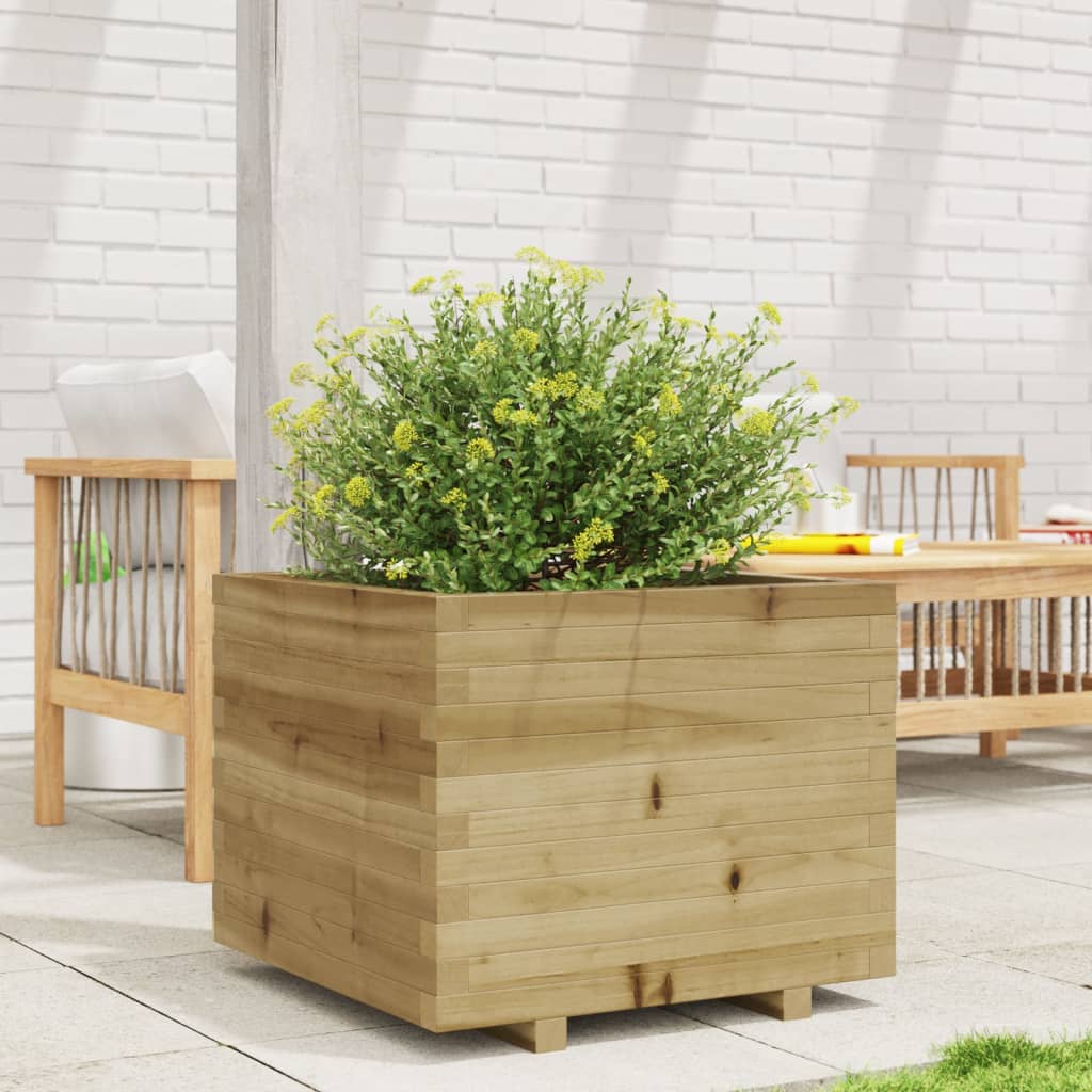 vidaXL Jardinera madera de pino impregnada 60x60x49,5 cm