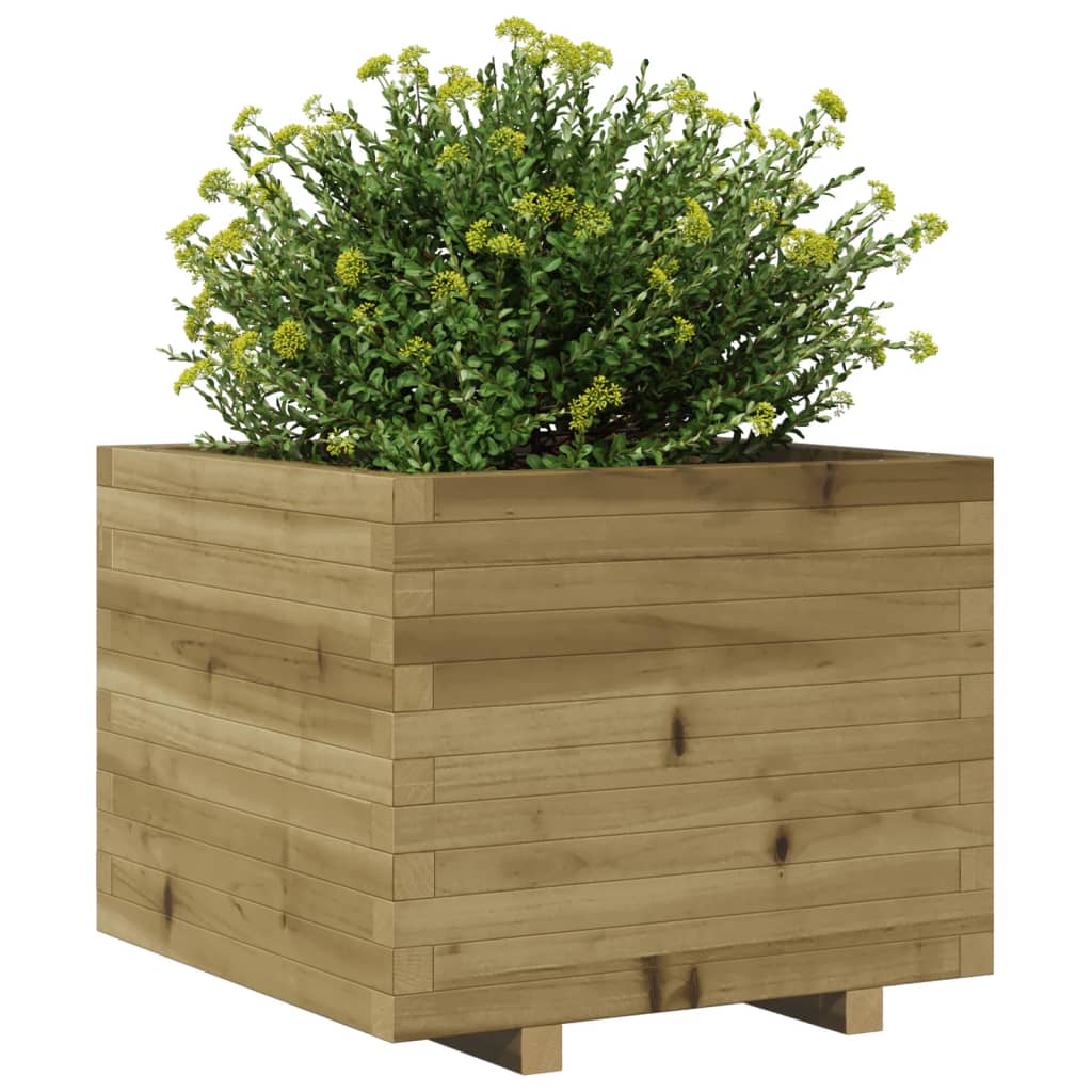 vidaXL Jardinera madera de pino impregnada 60x60x49,5 cm