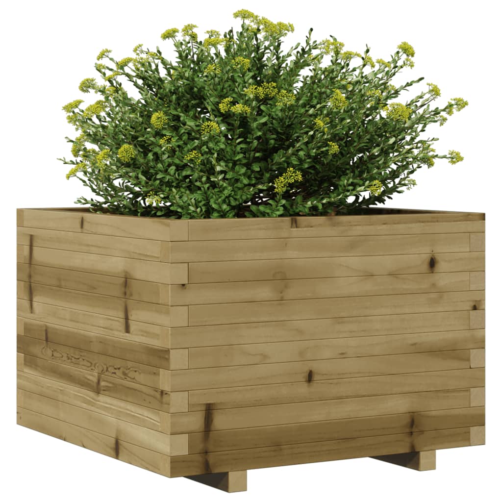 vidaXL Jardinera madera de pino impregnada 70x70x49,5 cm